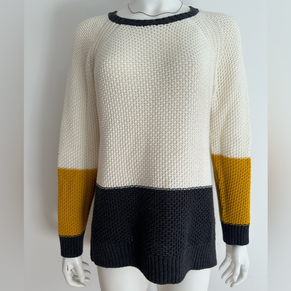 Eight Eight Eight pullover Sweater Womens M White Y Cotton Long Sleeve Crew Knit